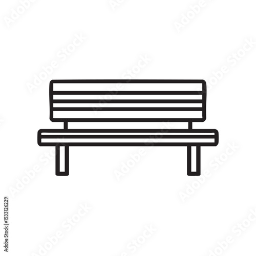 Outdoor bench for public spaces and relaxation areas