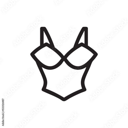Minimalist design of a stylish swimsuit suitable for summer beach wear vector illustration