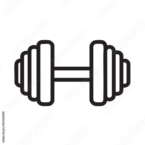 Weightlifting equipment for strength training and fitness goals vector illustration