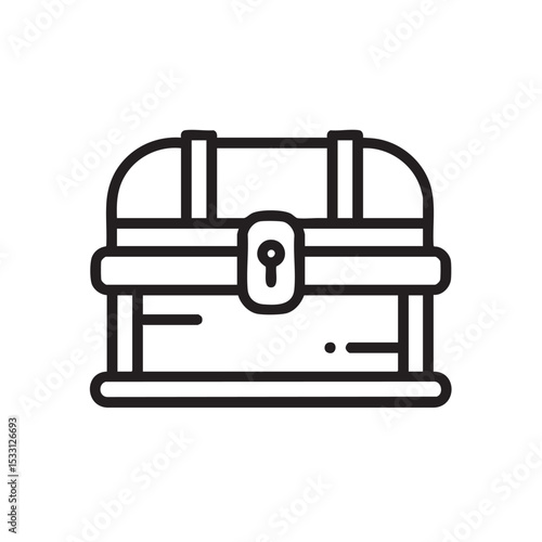 Treasure chest design for adventure and exploration themes vector illustration