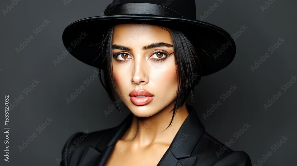 Elegance in Silhouette: A stylish individual, adorned in a sleek black ensemble, captivates with an air of mystery. This stunning portrait showcases the epitome of sophistication. Elegance in Silhouette: A stylish individual, adorned in a sleek black ensemble, captivates with an air of mystery. This stunning portrait showcases the epitome of sophistication.