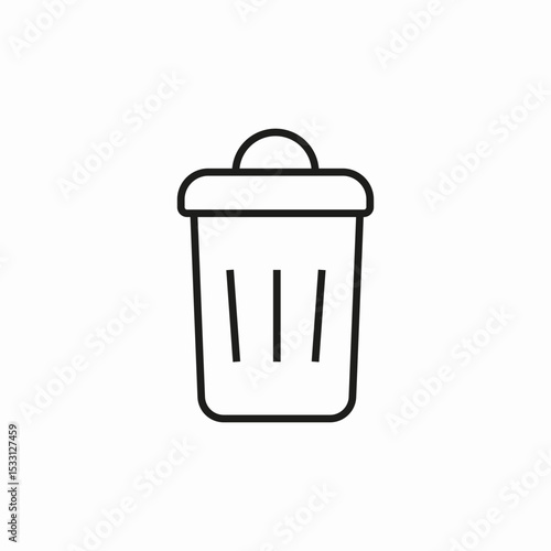 trash bin icon sign vector