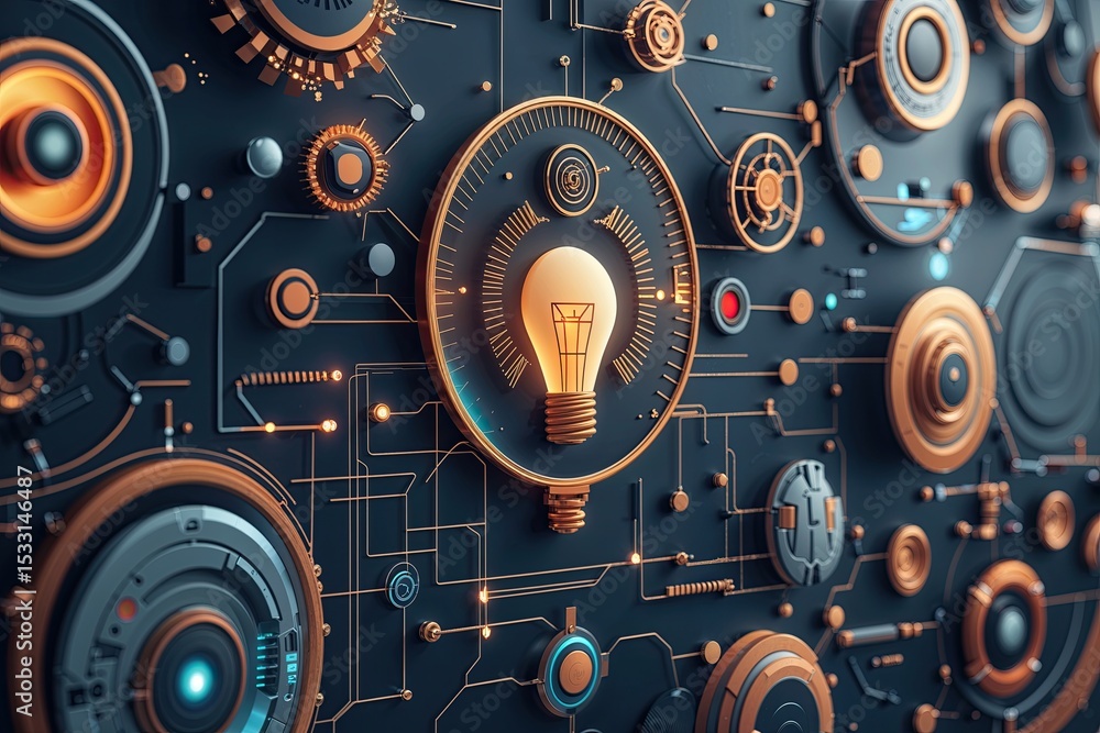 Obraz premium Iconic Designs for Smart Technology Visualizations