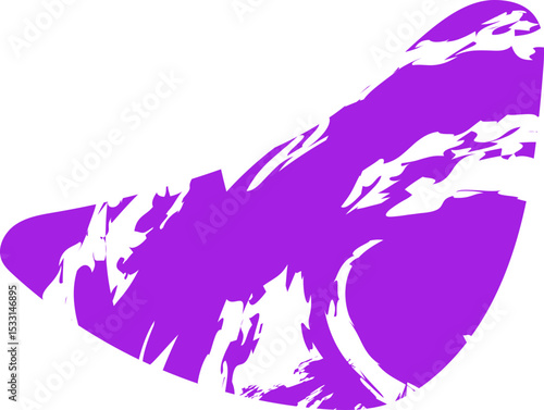 Roughly drawn, curved shape with a smooth, textured fill.
