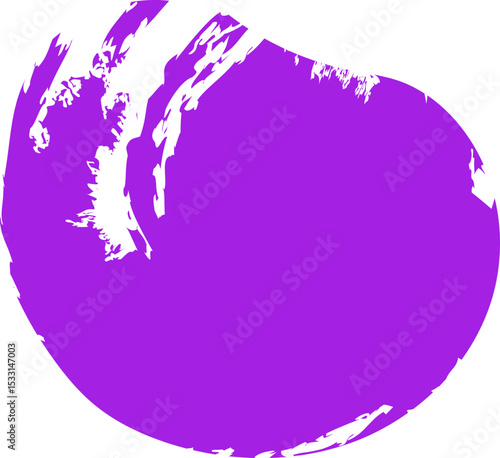 Circle shape with an uneven outline and a textured fill.