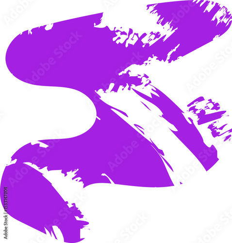Curved shape with an uneven outline and a textured fill.