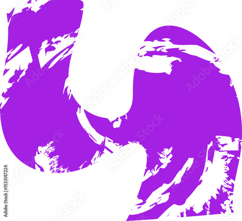 Roughly drawn, U-shaped shape with an uneven outline and a smooth, textured fill.