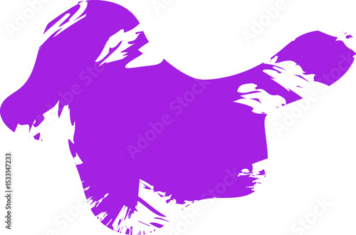 Roughly drawn, freeform shape with a smooth, textured fill.