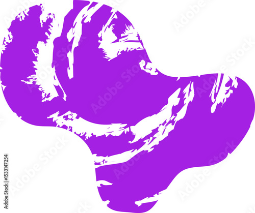Roughly drawn shape with smooth curves and a smooth, textured fill.