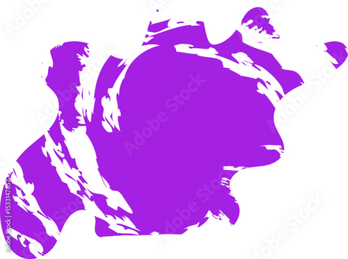 Roughly drawn shape with wavy curves, rounded corners, and a smooth, textured fill.