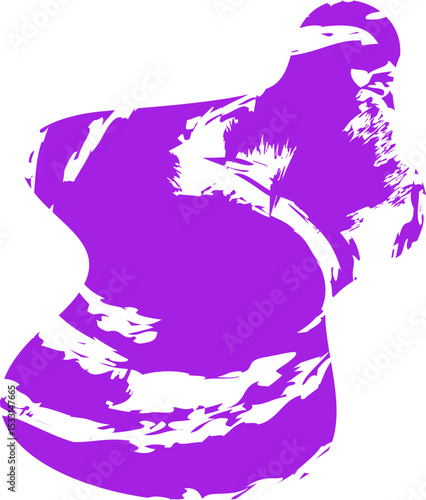 Roughly drawn shape with wavy curves and a smooth, textured fill.