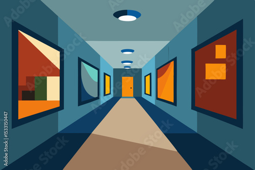 empty corridor in a modern building