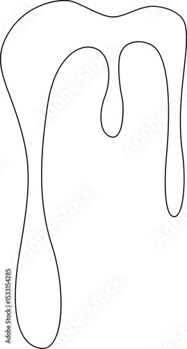 Liquid smoothly moving downward with a soft drip effect.