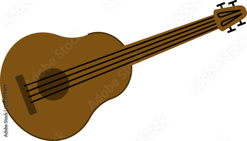 Acoustic Guitar Vector Drawing