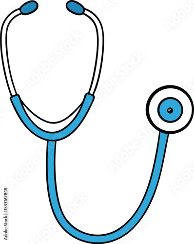 stethoscope icon clipart vector on transparent background	
