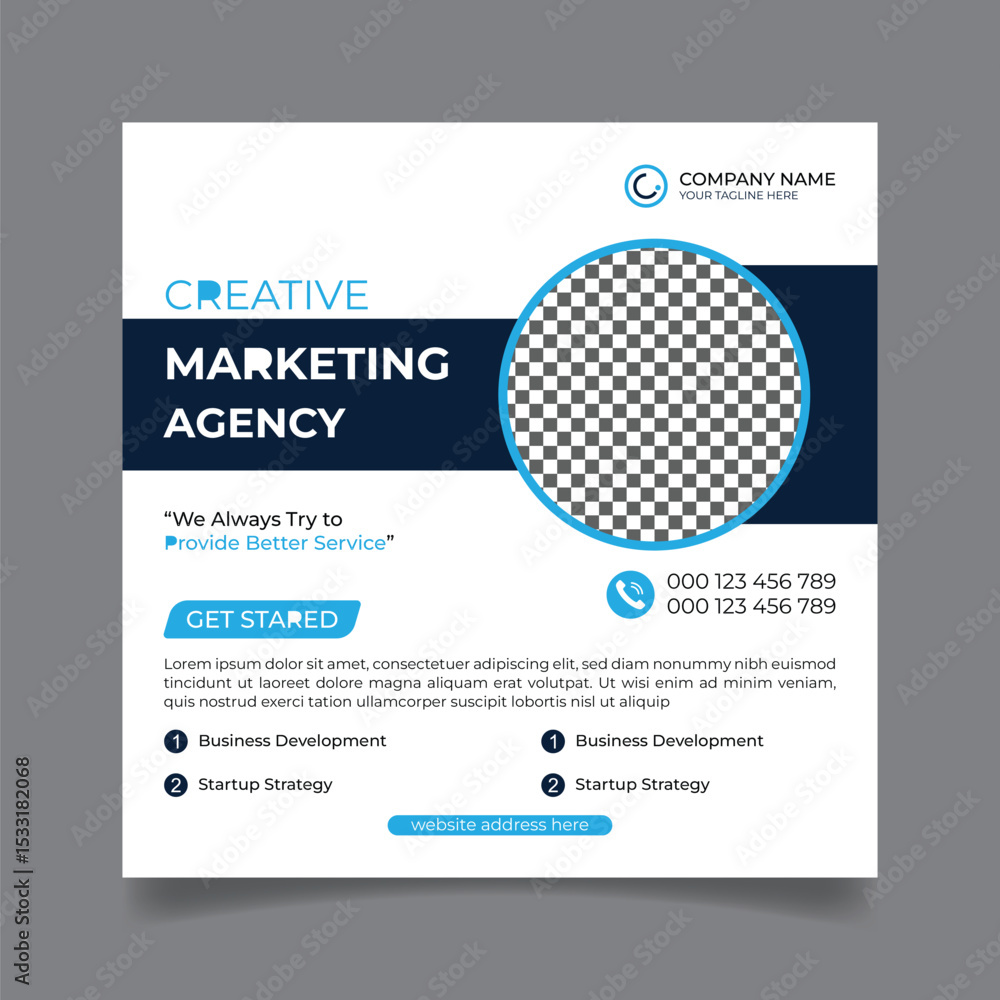 Digital business marketing for social media post template Digital business marketing for social media post template