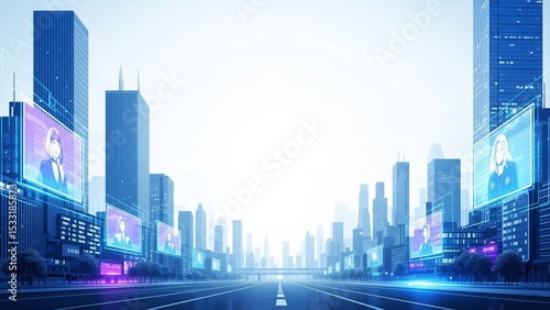 Blue High-Tech Business Presentations Background