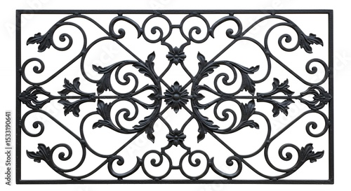 Wrought iron decorative panel design