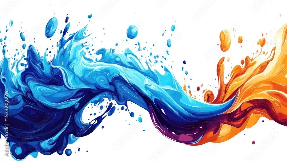 Fototapeta premium Vibrant Fluidic Flow