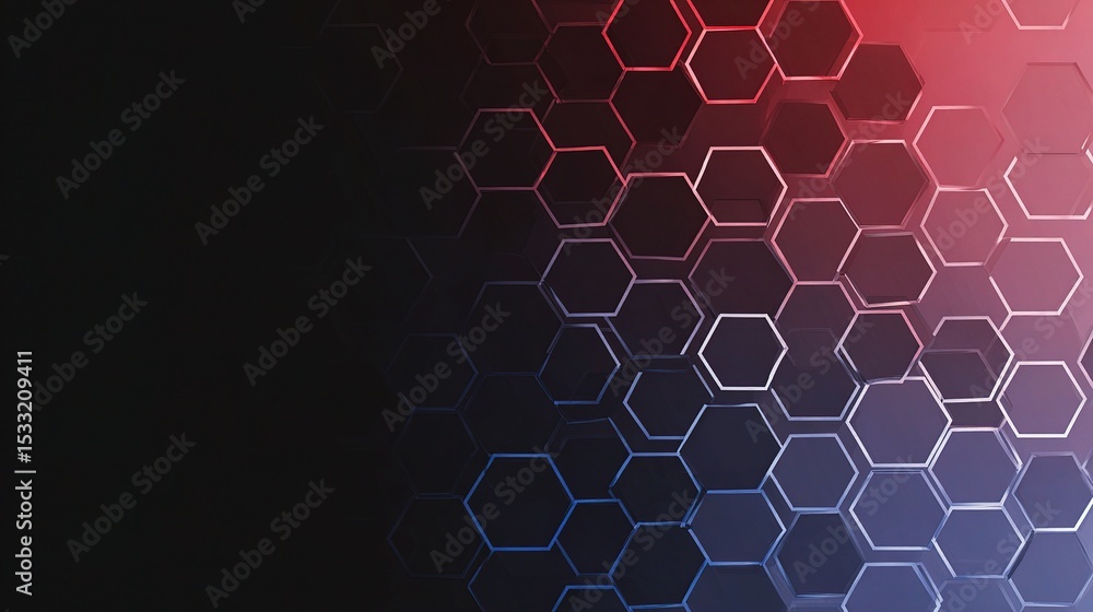 Fototapeta premium Streamlined Hexagon Network with Gradient Background Design