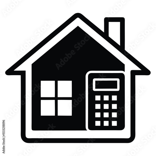 real estate agent element isolated home loan calculater on white background