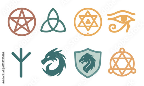 Art and craft icons set – flat, creative activities and diy hobby symbols