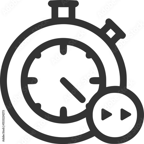 Time and Clock set of web icons in line style. Time management. Timer, Speed, Date, Countdown, Alarm, Recovery, Time, clock, watch, calendar simple icons for web and mobile app. Vector illustration