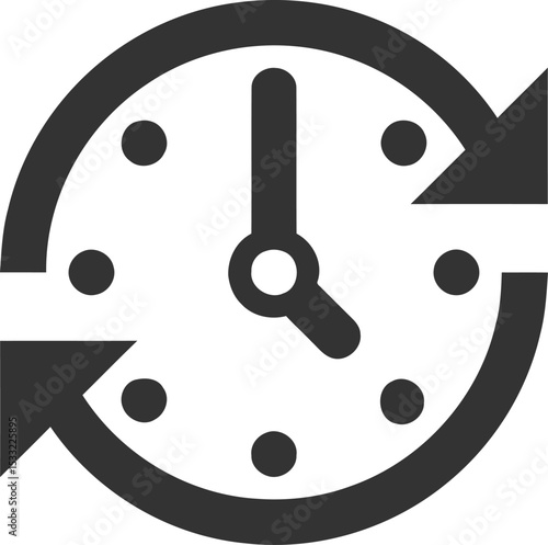 Time and Clock set of web icons in line style. Time management. Timer, Speed, Date, Countdown, Alarm, Recovery, Time, clock, watch, calendar simple icons for web and mobile app. Vector illustration