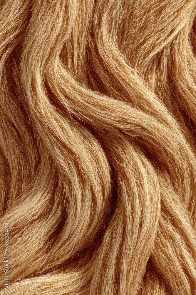 Golden Brown Fabric Texture with Smooth Waves Golden Brown Fabric Texture with Smooth Waves