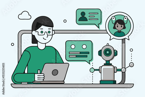 Collaborative Work Flow with AI Assistant
