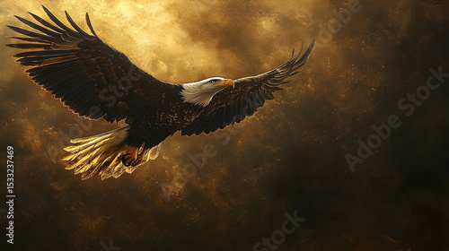 Wallpaper Mural Majestic eagle soaring through a dramatic sky. Torontodigital.ca