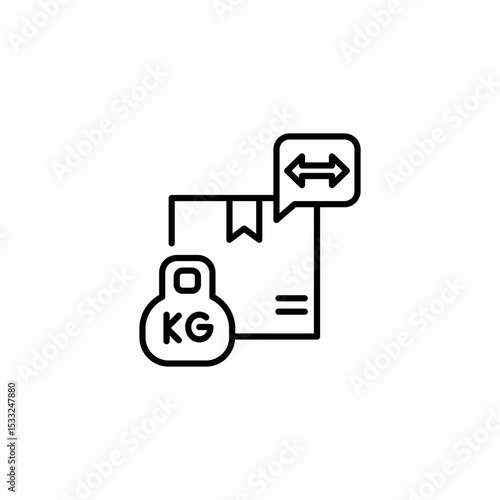 package weight icon sign vector