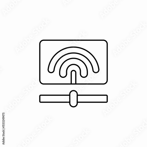 screen network icon sign vector