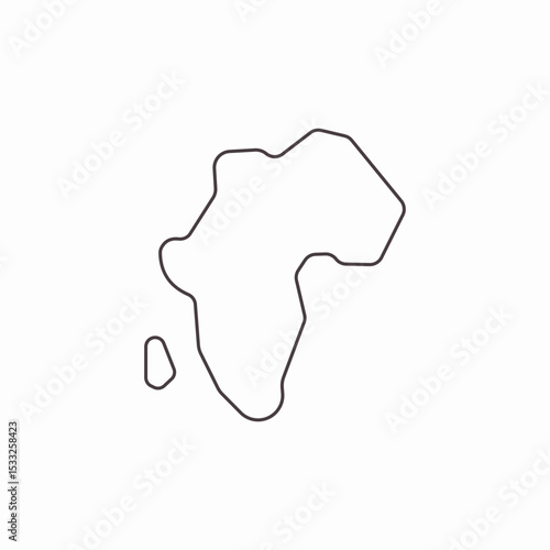africa continent icon sign vector
