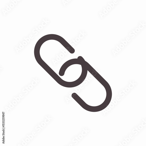 connected chain link icon sign vector