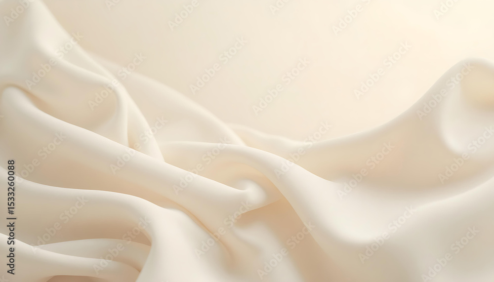 Obraz premium Creamy Beige Fabric Drape Texture