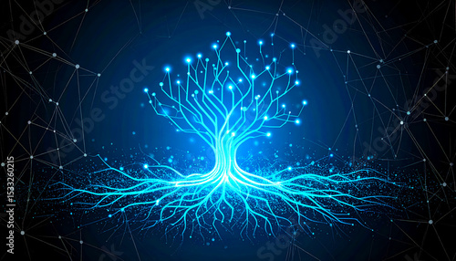 illustration of a tree formed in digital frequency