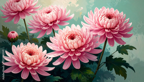 Beautiful and attractive chrysanthemum flowers