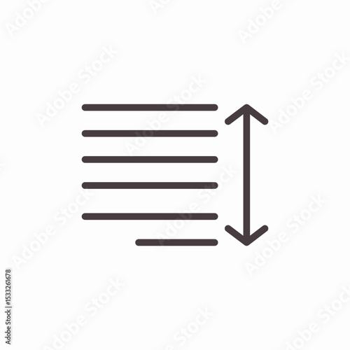 line spacing adjust icon sign vector