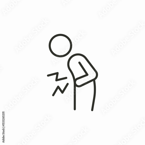 body pain icon sign vector