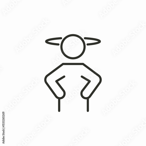 dizzy person icon sign vector