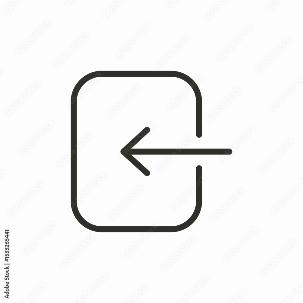 exit arrow inward icon sign vector exit arrow inward icon sign vector