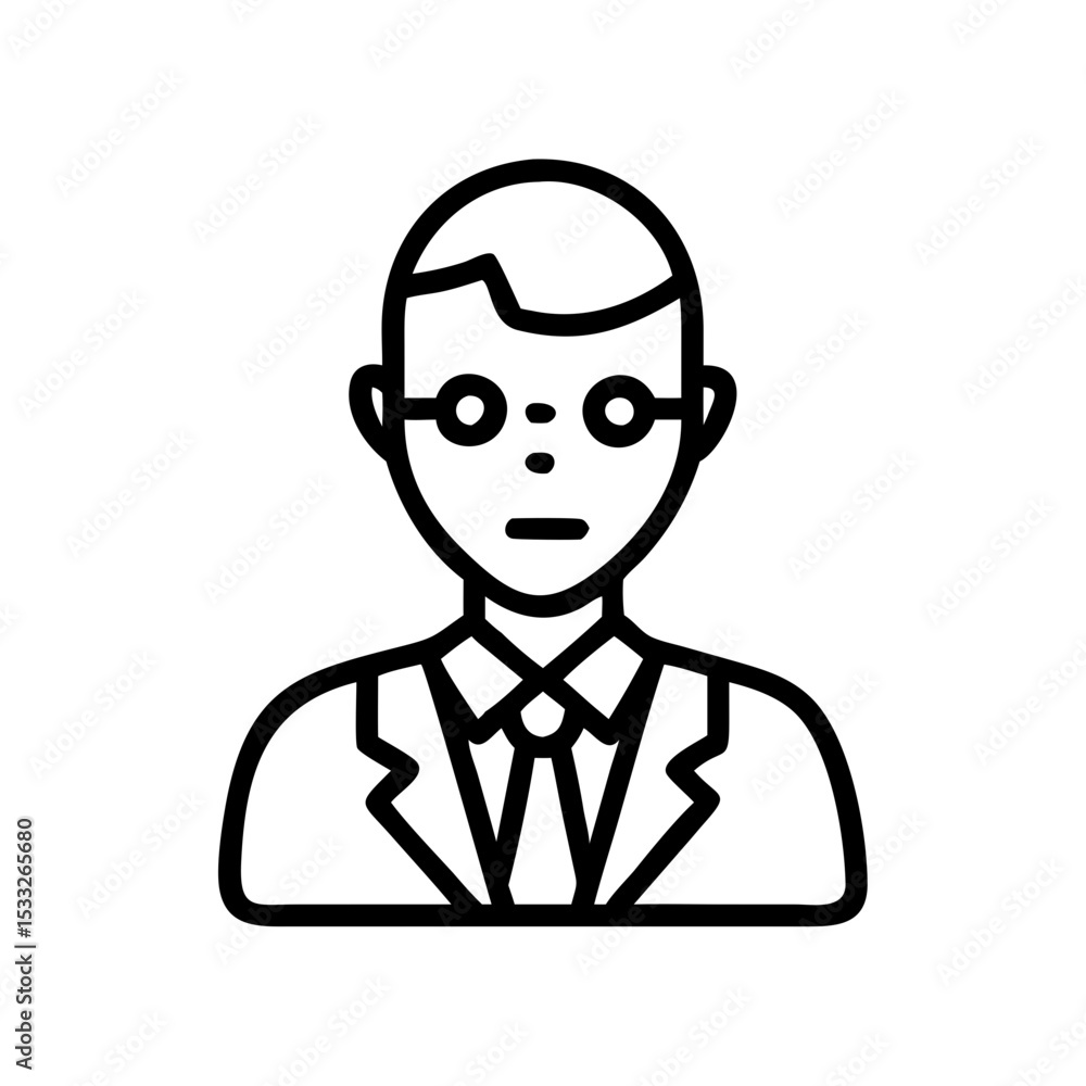 Businessman icon in suit with glasses representing professionalism Businessman icon in suit with glasses representing professionalism
