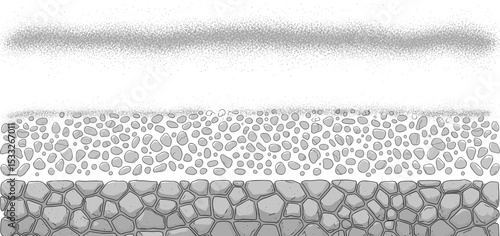 soil layer landscape drawing pattern. texture interior background line art. set of graphics elements drawing for architecture and landscape design. cad pattern