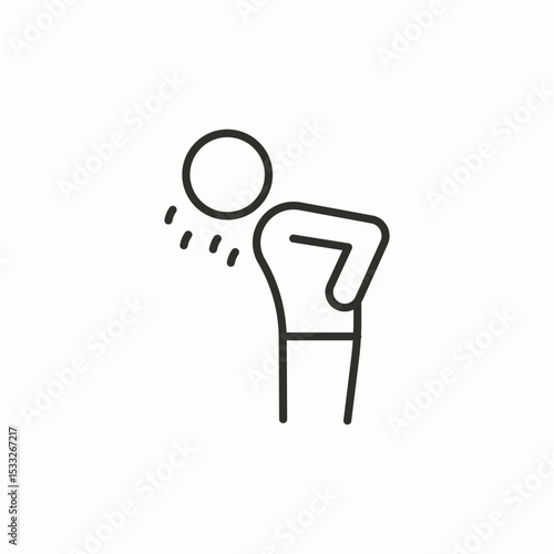 person showering sweating icon sign vector