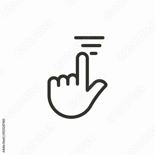 single tap hand icon sign vector