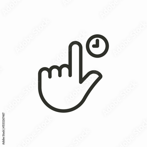 tap delay icon sign vector