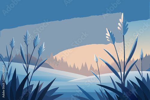 reeds in water