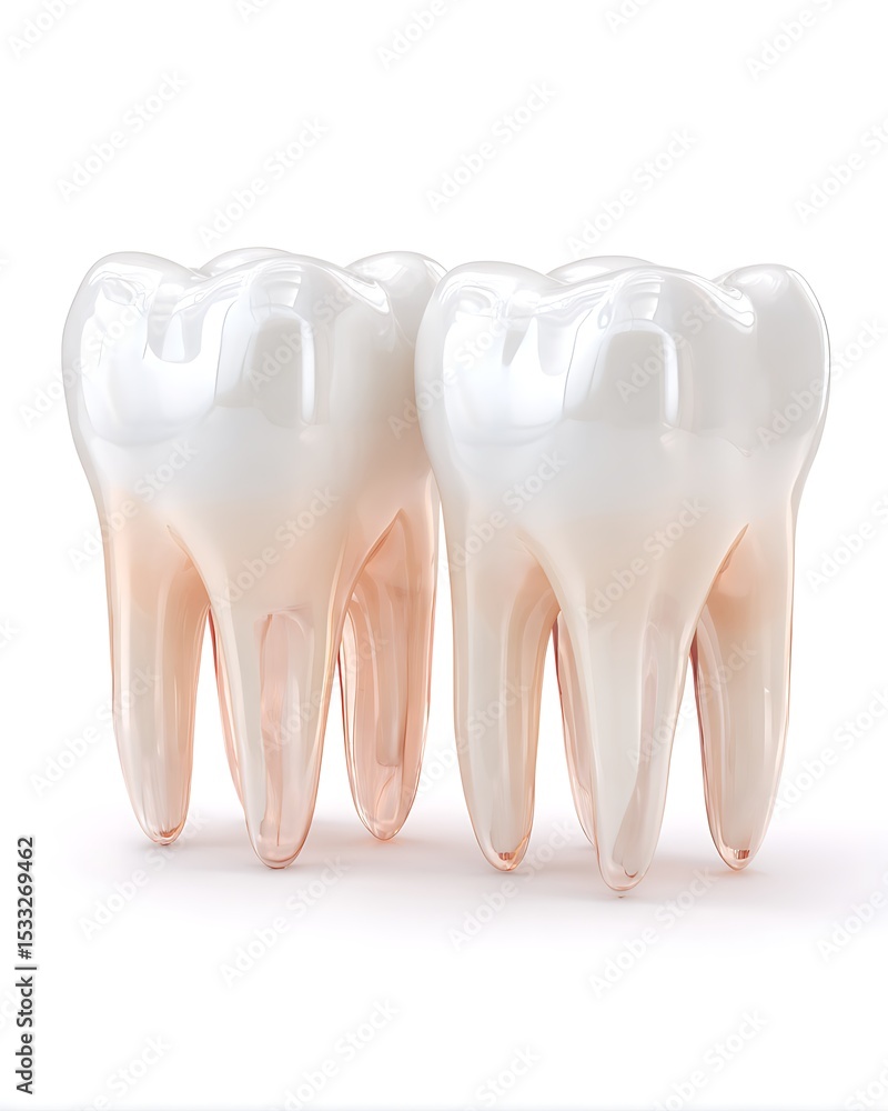 Side view of adult molars, showing chewing surface with perfect alignment. Side view of adult molars, showing chewing surface with perfect alignment.