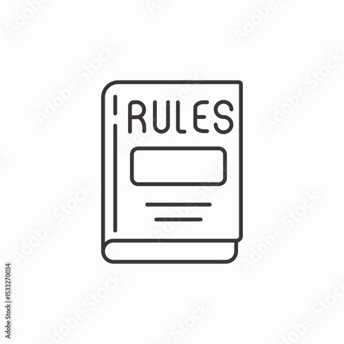 book of rules icon sign vector